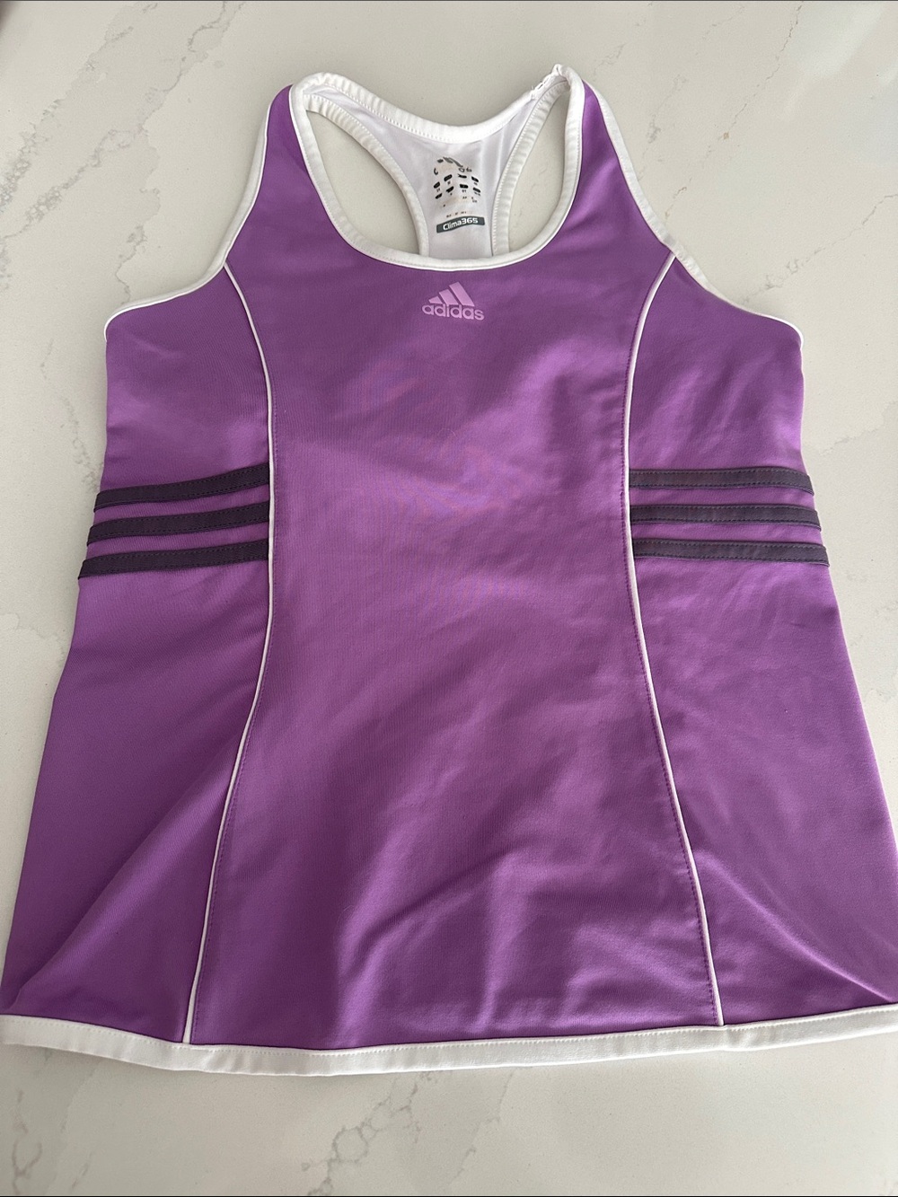 Adidas Clima cool two tone purple racer back tank size medium